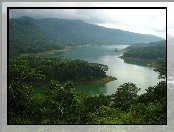 Jezioro, Sri Lanka, Góry, Drzewa