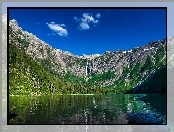 Jezioro, Niebo, Góry, Lasy