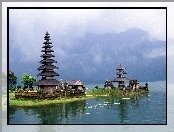 Świątynia, Indonezja, Jezioro, Bali