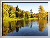 Jesień, Jezioro, Las