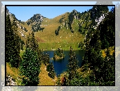 Jezioro Bergsee, Szwajcaria, Góry, Kanton Berno