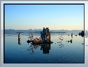 Jezioro, Kalifornia, Skały, Mono Lake