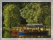 Park, Jezioro, Łodzie