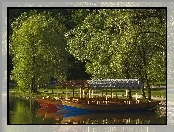 Park, Jezioro, Łodzie