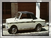 Kabriolet, Biały, Czarny, Pas, Autobianchi Bianchina