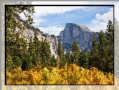 Kalifornia, Jesień, Góry, Drzewa, Yosemite