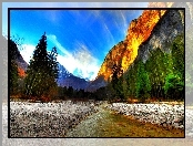 Rzeka, Stan Kalifornia, Stany Zjednoczone, Lasy, Park Narodowy Yosemite, Góry