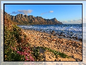 Góry, Republika Południowej Afryki, Zatoka False Bay, Plaża, Kamienie