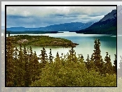 Kanada, Rzeka, Drzewa, Góry, Yukon