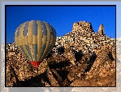 Kapadocja, Balon, Panorama, Ortahisar