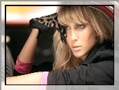 Blondynka, Luisana Lopilato, Kapelusz, Rękawiczki
