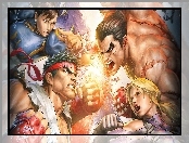 Ryu, Kazuya Mishima, Chun-Li, Nina Williams