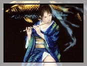 Kobieta, Kimono, Flet
