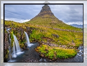 Góra Kirkjufell, Islandia, Wodospad Kirkjufellsfoss