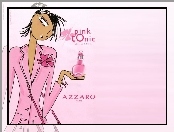Azzaro, kobieta, rysunek, pink, tonic, flakon, perfumy