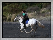 Koń, Kobieta, Galop