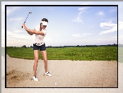 Kobieta, Pole golfowe, Piłka, Golf