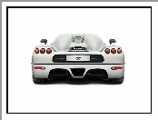 Biały, Koenigsegg, tył