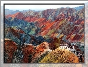 Kolorowe, Chiny, Góry, Zhangye Danxia