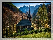 Kościół św Anny, Słowacja, Tatry, Drzewa, Góry, Jaworzyna Tatrzańska