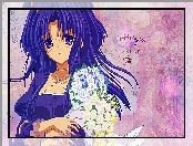 Kotomi Ichinose, kwiaty, Clannad, anime