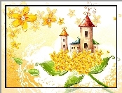 Kraina, Zamek, Fantazji, Kwiaty