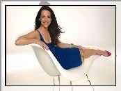 Kristin Davis, Granatowa, Sukienka