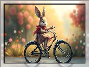 Królik, Rower, Sukienka