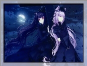 Księżyc, Krzyż, Dziewczyny, Anime, Noc, Manga
