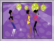 Kule, Taniec, Kobiety, 2D, Disco, Grafika