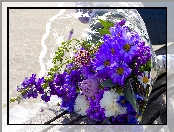 Bukiet, Kwiaty, Fioletowe