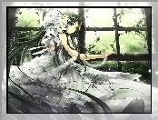 Dziewczyka, Anime, Kwiaty