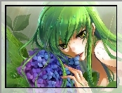 Dziewczynka, Kwiaty, Anime
