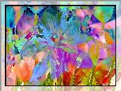 Kolorowe, Kwiaty, Fractalius