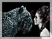 Kobieta, Lampart, Fractalius
