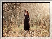 Dziewczyna, Las, Vintage