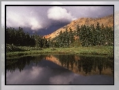 Jezioro, Las, Chmury
