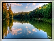 Jezioro, Las, Chmury