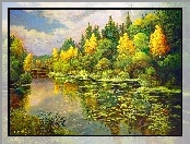 Jezioro, Las, Jesień