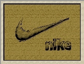 Logo, Tło, Nike, Brązowe