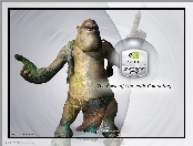 logo, Nvidia, potwór, postać, grafika