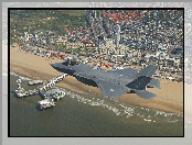 Panorama miasta, F-35 Lightning II, Myśliwiec, Bombowiec, Lot