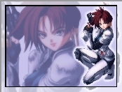 Manga Iria, gun, uniform, kobieta