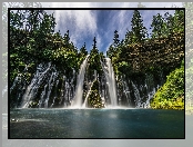 Stany Zjednoczone, Park miejski McArthur-Burney Falls, Wodospad Burney Falls, Skały, Stan Kalifornia, Kaskada