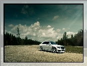 Mercedes, Chmury, Benz, Las
