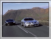 Mercedes SLR, czarny, srebrny