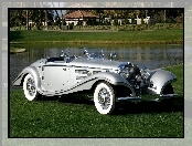 Mercedes Benz 500K, Srebrny, Kabriolet