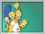 Simpsonowie, Merge, Maggie, The Simpsons, Homer, Bart, Lisa