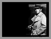 mężczyzna, Casablanca, płaszcz, kapelusz