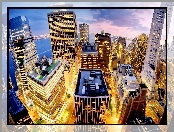 Miasta, Manhattan, Nowy, Jork, Panorama